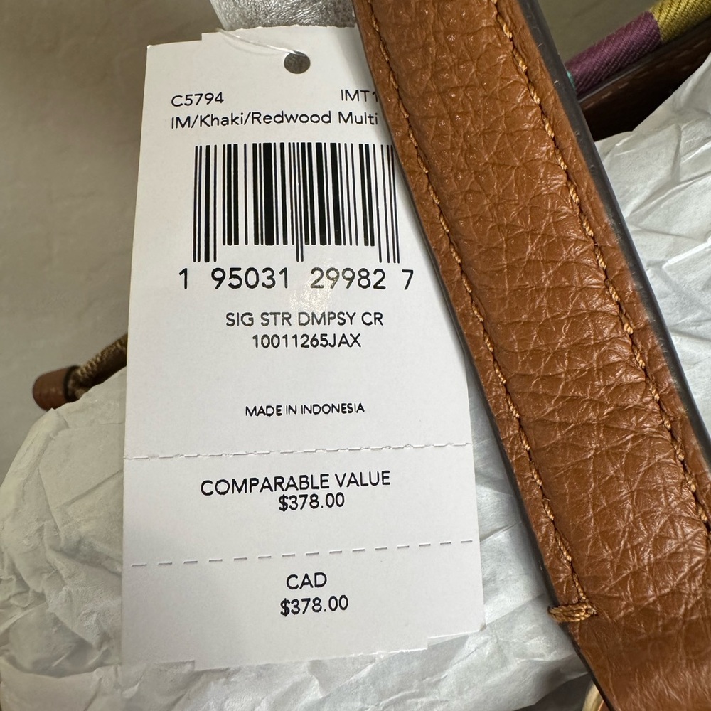 NWT RETAILS $378 Coach signature Dempsey tote/crossbody - Picture 5 of 11